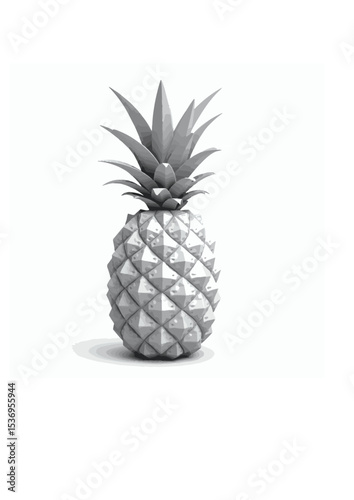 pineapple vector sketch .
