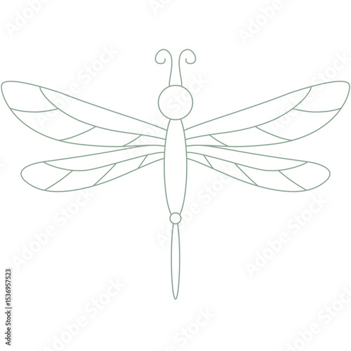 dragonfly isolated Dragon Fly Doodle Elements Graphic Outline