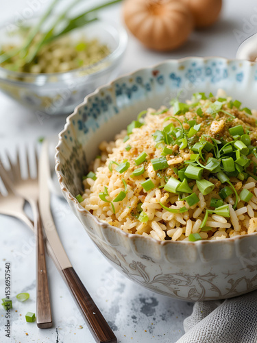 Delicious rice bowl with scallions recipe healthy meal ideas and cooking inspiration for dinner tonight
