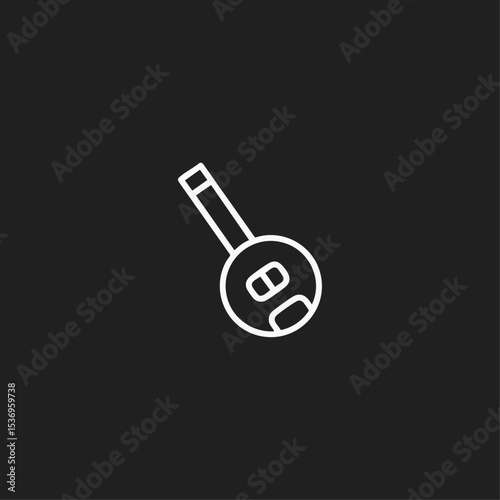 Banjo icon logo flat vector design