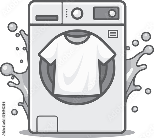 washing machine vector illustration