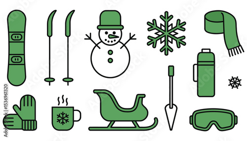 Funny cartoon vegetable characters icons, a futuristic eco-friendly garden illustration