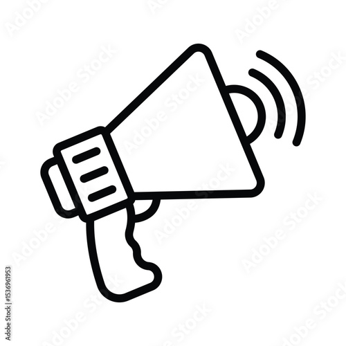 A glyph style icon of promotion megaphone, ready for premium use