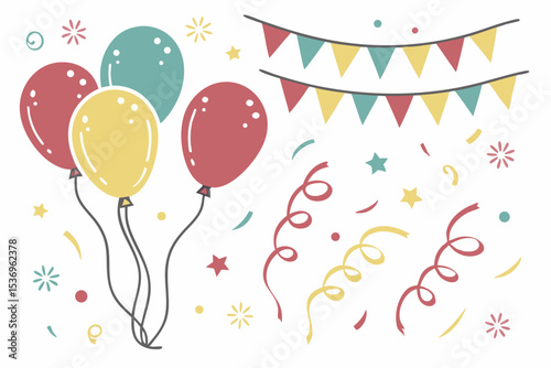 happy birthday card with balloons