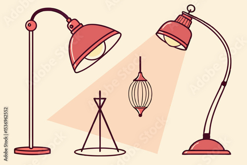 vector illustration of a set of hearts