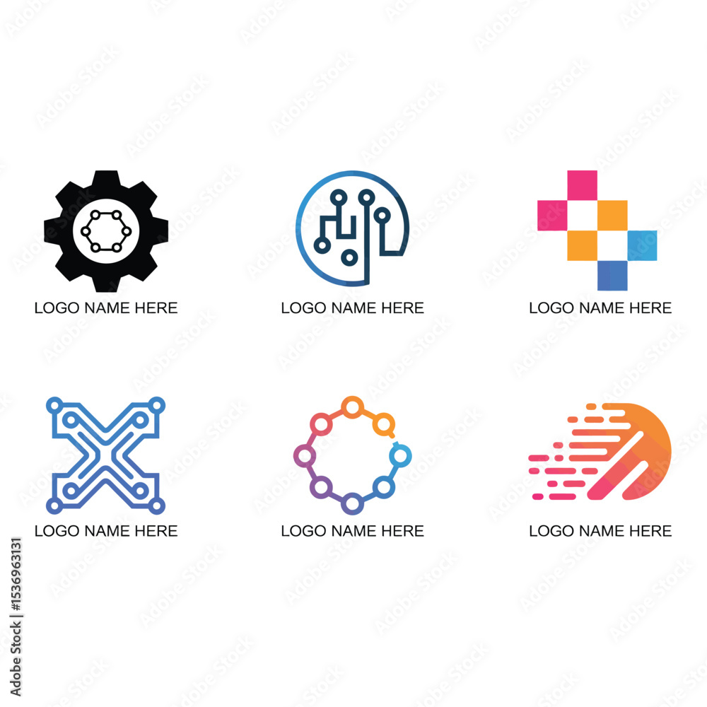 Collection of abstract logo designs isolated on white background Collection of abstract logo designs isolated on white background
