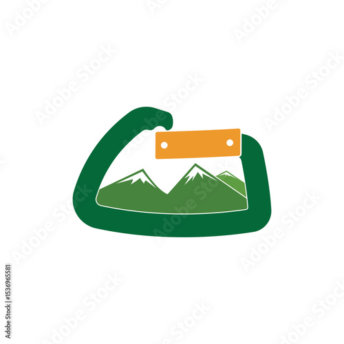 Climbing equipment icon set vector flat design