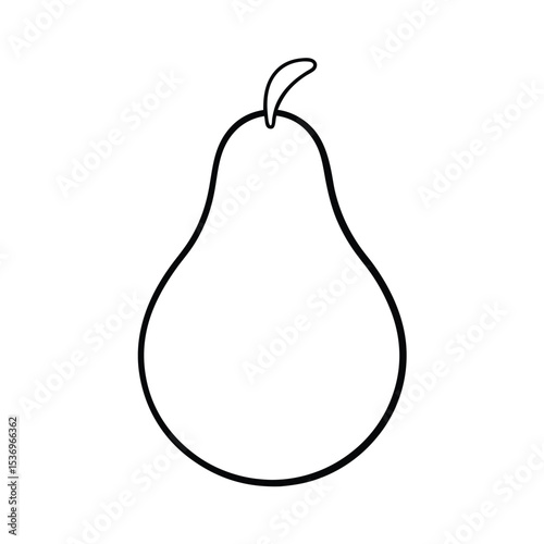 Highly detailed vector illustration of a single ripe pear perfect for culinary designs branding and fresh produce marketing materials