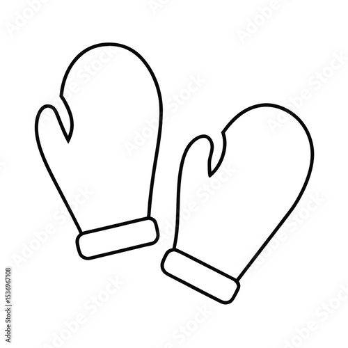 Colorful and stylish knitted mittens design vector illustration for winter fashion crafts and apparel