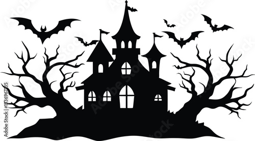 haunted house vector illustration
