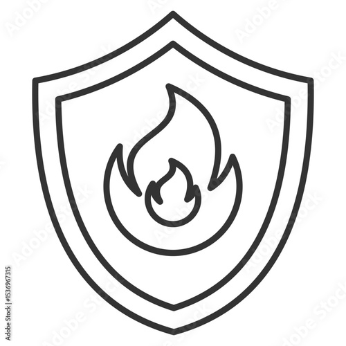 Fire Safety Outline Icon Element For Design
