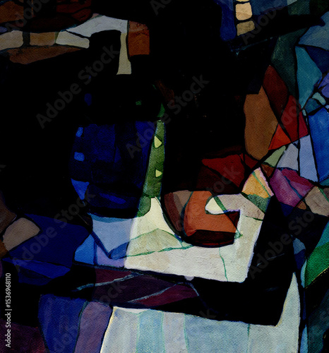 Expression of painting color and brushstroke. Explosive color neon glow. Abstract illustration for background