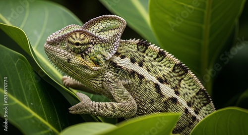 Chameleon reptile lizard animal nature wildlife green camouflage exotic tropical colorful arboreal pet africa