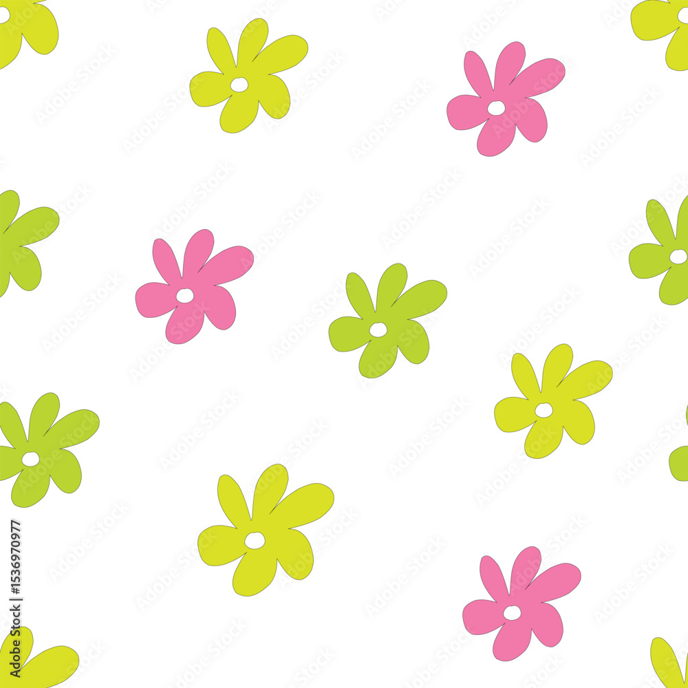 Obraz premium seamless colorful flowers pattern 