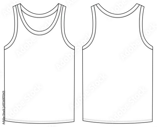 sleeveless t shirt vector illustration template design