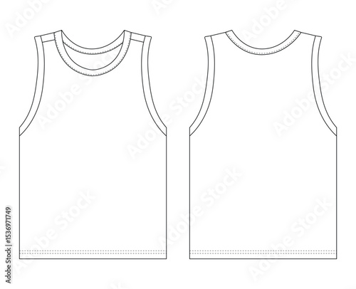  sleeveless t shirt vector illustration template design