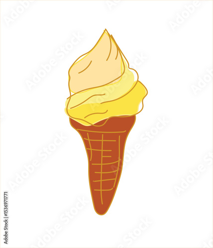 chocolate ice cream doodle