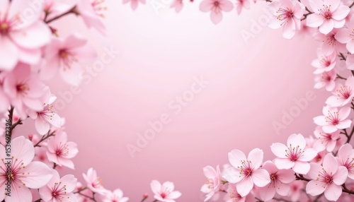 Wallpaper Mural Stunning pink cherry blossom background, a breathtaking spring display of nature's beauty Torontodigital.ca