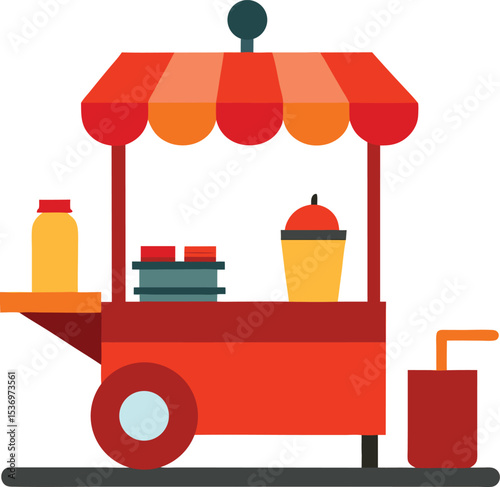 vector illustration of a shop window