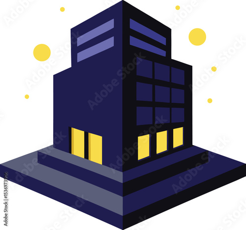 vector illustration of a modern building