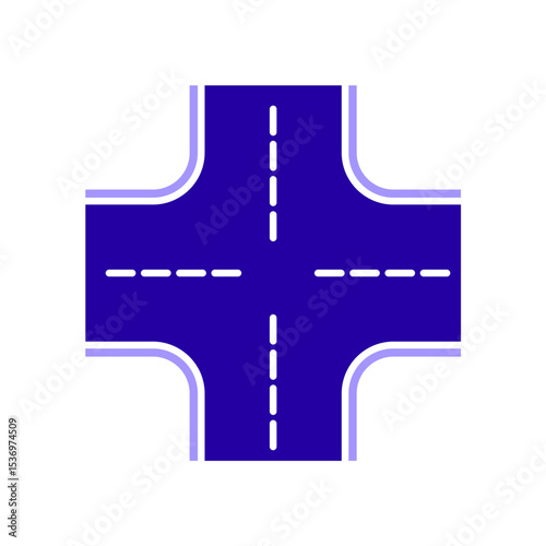 Icon a intersection, isolated against a clean background.