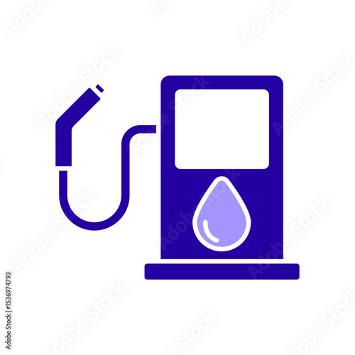 Icon a gas pump, isolated against a clean background.