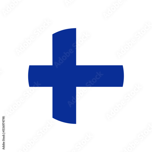 finland round flag , vector isolated on transparent background