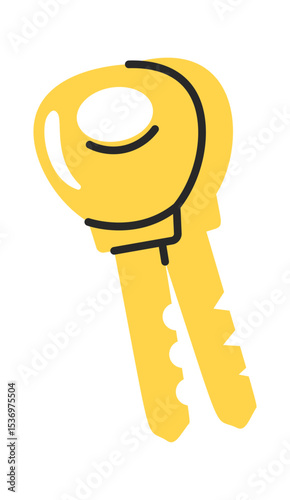 Touristic key cartoon design element