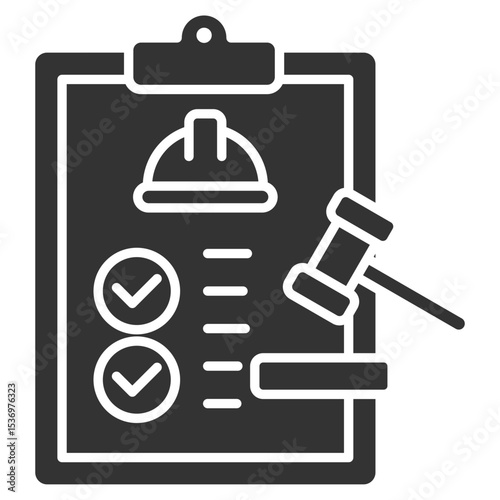 Regulation Glyph Icon Element For Design