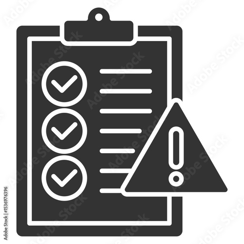Risk Assessment Glyph Icon Element For Design