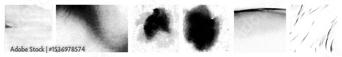 Vector Abstract eye shapes with dotted texture.