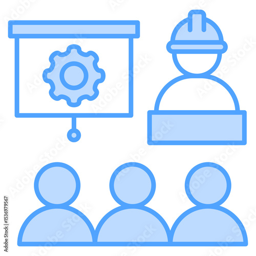 Training Blue Icon Element For Design