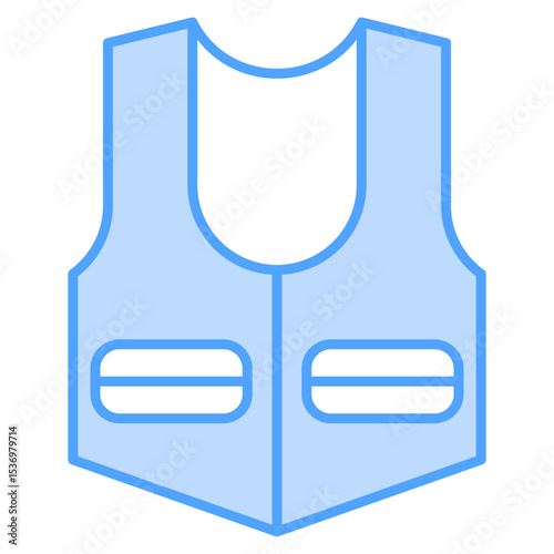 Protective Equipment Blue Icon Element For Design