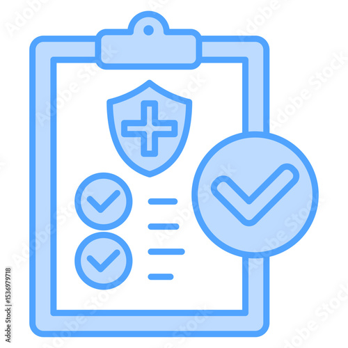 Safety Policy Blue Icon Element For Design
