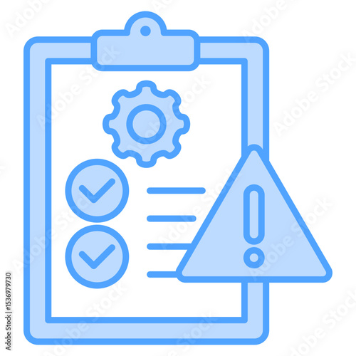 Hazard Control Blue Icon Element For Design