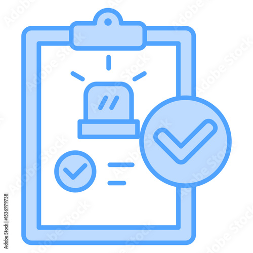 Incident Report Blue Icon Element For Design