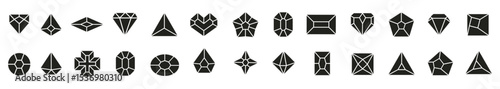 Diamonds vector icon set image