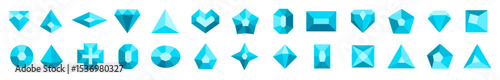Diamonds vector icon set image