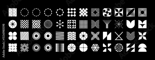 Collection of geometric and abstract shapes.