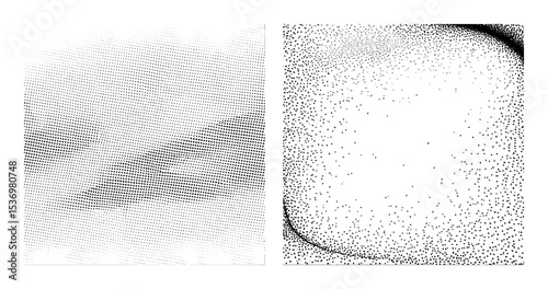 Wallpaper Mural Vector Abstract dotted create flowing curves and gradients. Torontodigital.ca