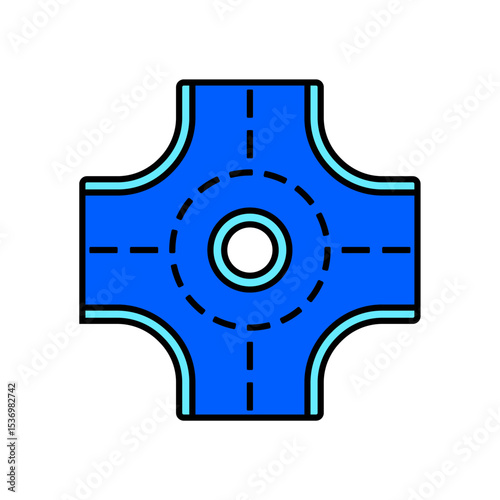 Icon a roundabout, isolated against a clean background.
