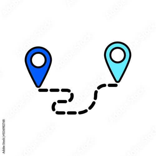 Icon a route, isolated against a clean background.
