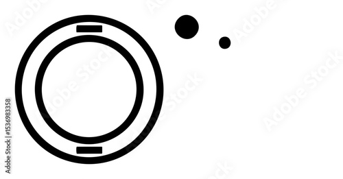 Vector Abstract ring with orbiting dots .