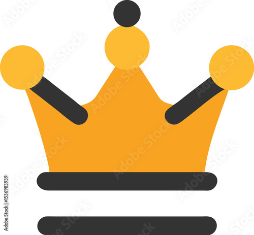 crown icon on square internet button