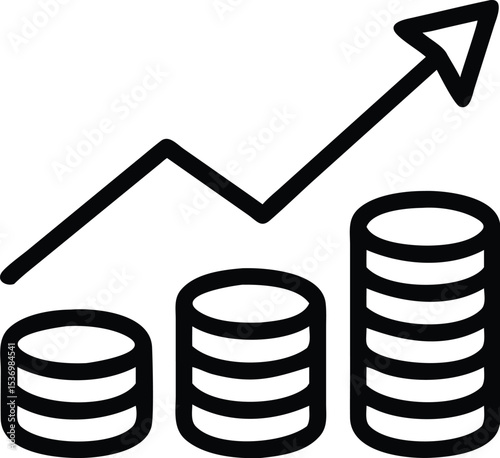 Increasing profits growth financial success graph