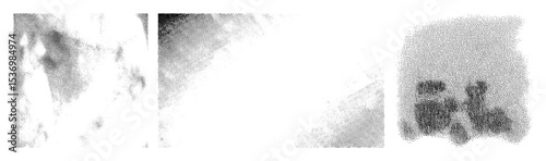 Vector Abstract scattered dots forming shapes and gradients.