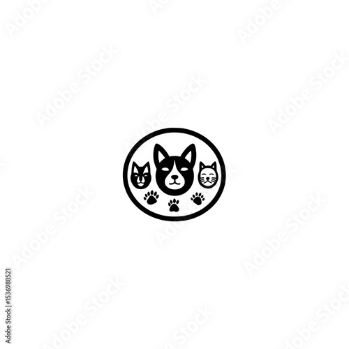 No Pets Allowed Icon Prohibition Sign Animal Restriction Symbol