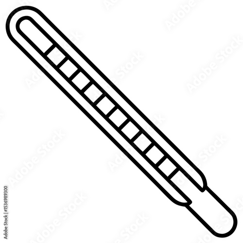 Minimal Thermometer Line Art Vector