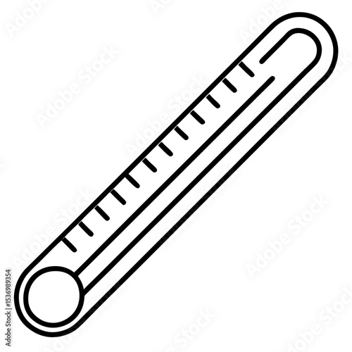 Minimal Thermometer Line Art Vector