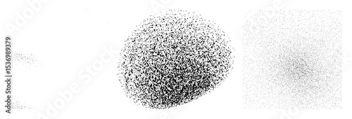 Vector Abstract particle clusters forming organic shapes and gradients.